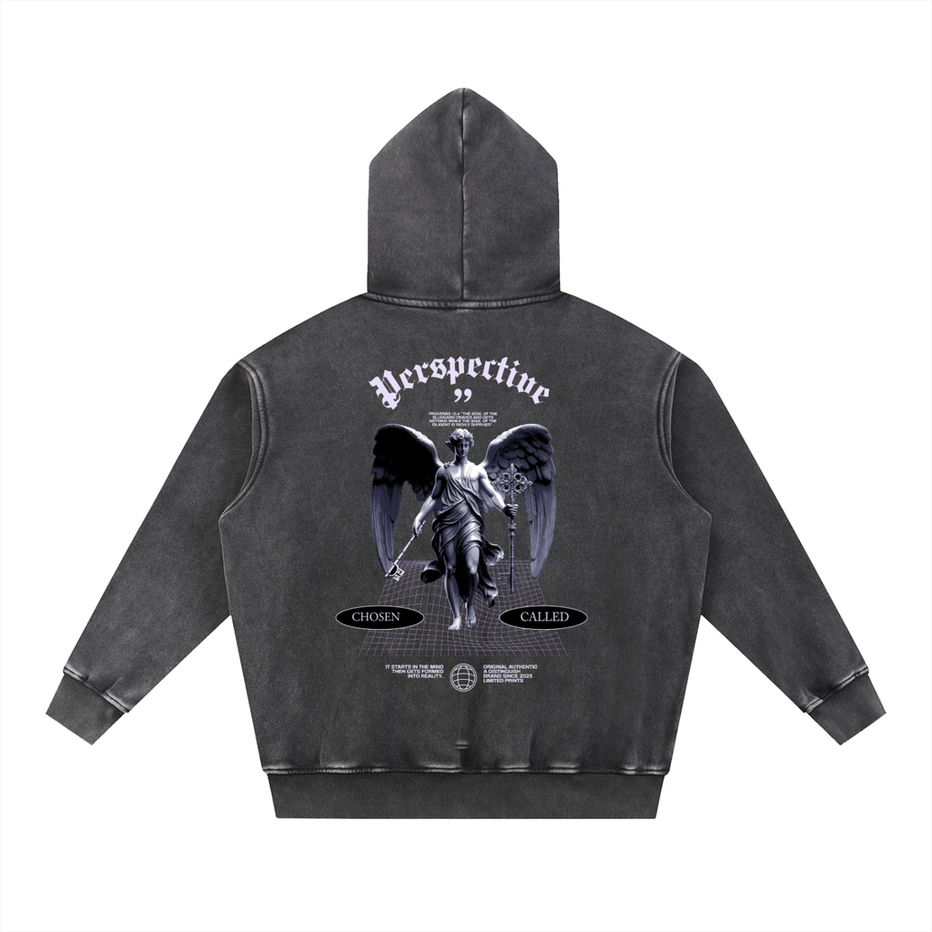 Snow Wash Fleece Oversize Hoodie