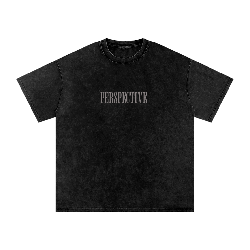 Snow Washed Oversized Cotton T-Shirt